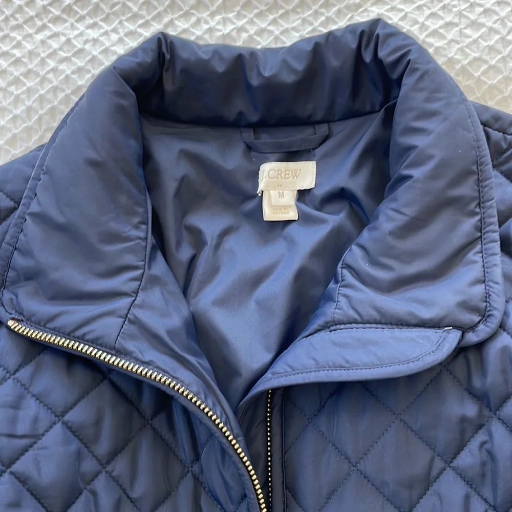 JCREW Quilted Navy Jacket - Picture 2 of 4